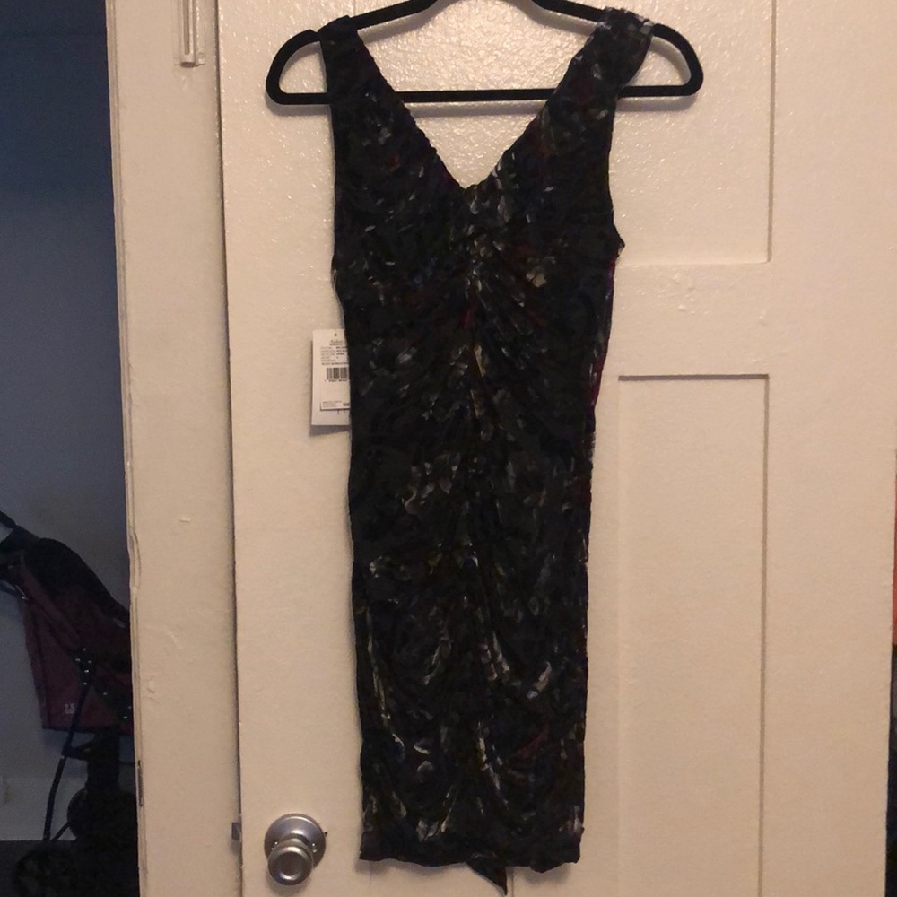Aidan Mattox rutched burnout velvet dress size 6